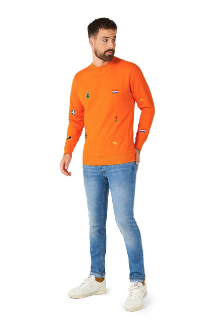 Oranssi Holland Hup villapaita Miesten OppoSuits