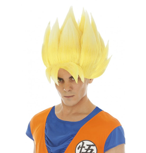 Goku Saiyan peruukki keltainen Dragon Ball Z