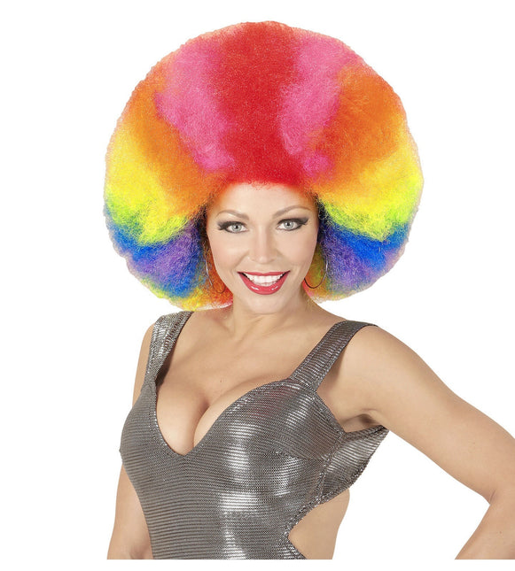 Värillinen peruukki Afro Extra Big