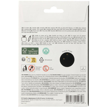 40 vuotta helium ilmapallo musta kulta tyhjä 45cm