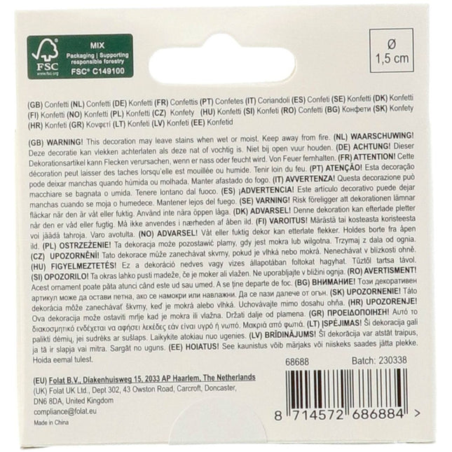 Musta Hopea Confetti Musta 14gr