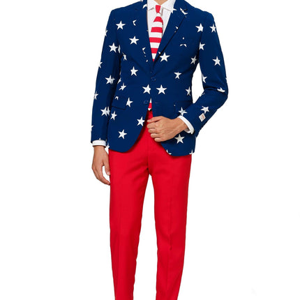 USA Tähdet raidat puku Miehet OppoSuits puvut
