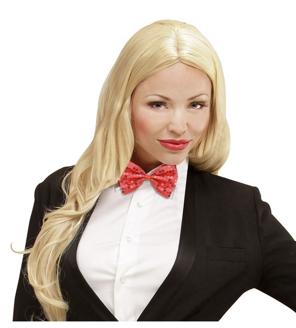 Punainen keula paljetteja