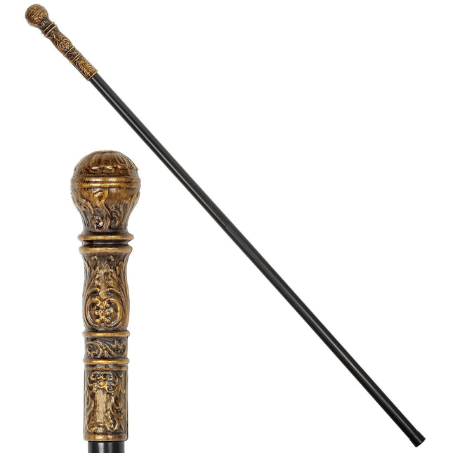 Musta kultainen kävelykeppi 108cm