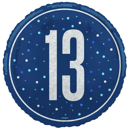 13 vuotta Helium ilmapallo sininen tyhjä 45cm