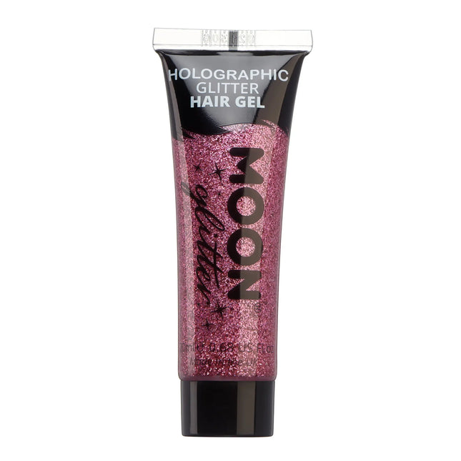 Moon Glitter Holografinen glitteri hiusgeeli vaaleanpunainen 20ml