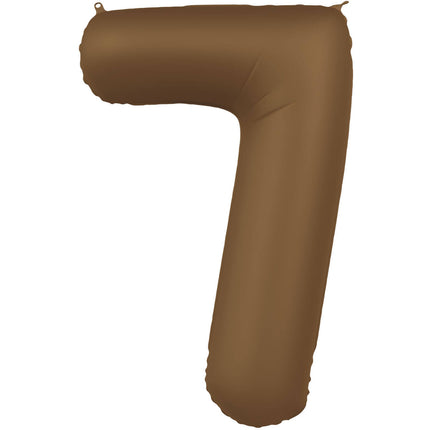 7 vuoden kuva ilmapallo ruskea matta 86cm