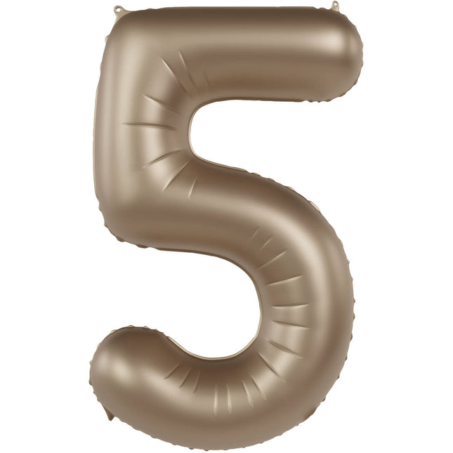 5 vuoden kuva ilmapallo kultainen 86cm