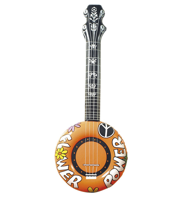 Hippie 60S Fake Banjo oranssi puhallettava 1m