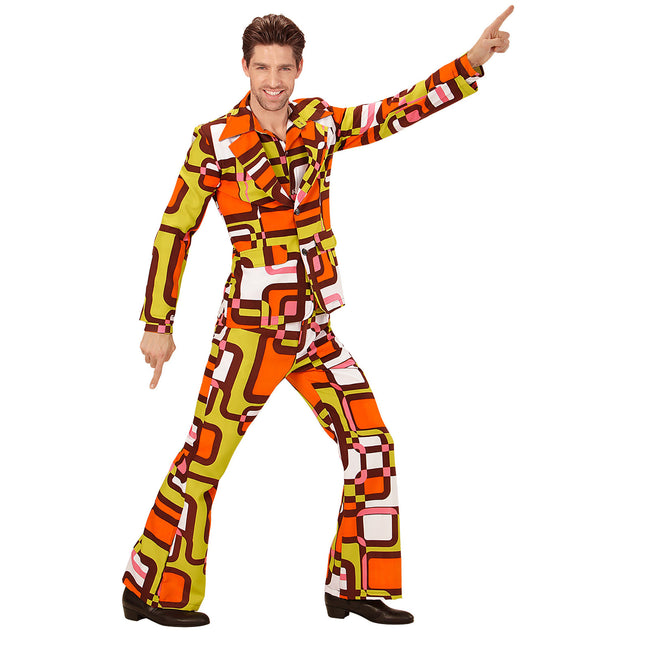 Disco 70S puku oranssi miehet