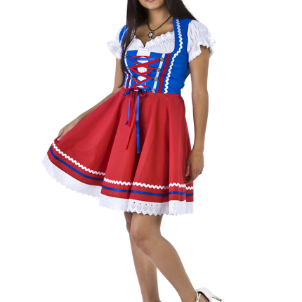 Oktoberfest Dirndl Mekko Oktoberfest Punainen Sininen Hyvät 2 kappaletta