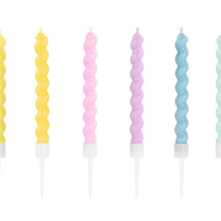 Pastelli kynttilöitä 8.5cm 6kpl