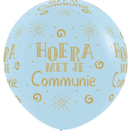 Ilmapallot Hurraa ehtoollisella pastelli matta sininen 91cm 2kpl 2kpl