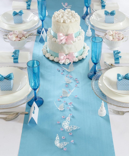 Turkoosi pöytäjuoksija 36cm 9m