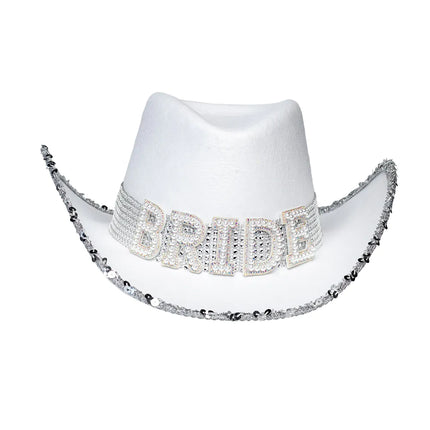 Häät Cowboy hattu morsian Glitter