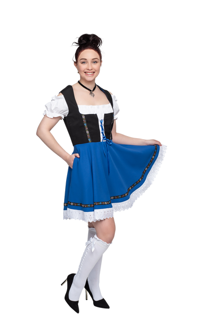 Oktoberfest Dirndl Mekko Oktoberfest Musta Sininen Hyvät naiset
