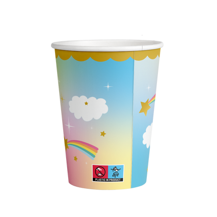 Yksisarvinen kupit 9cm 8kpl