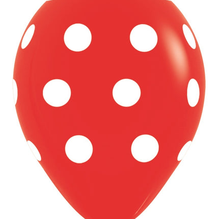 Ilmapallot Valkoinen Polka Dots Mix 30cm 25kpl 25kpl