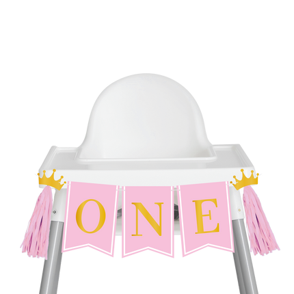 1 vuosi koristelu paketti vaaleanpunainen syöttötuoli