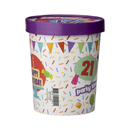 Värillinen karkkitarjotin 21 vuotta 12cm