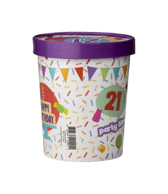 Värillinen karkkitarjotin 21 vuotta 12cm