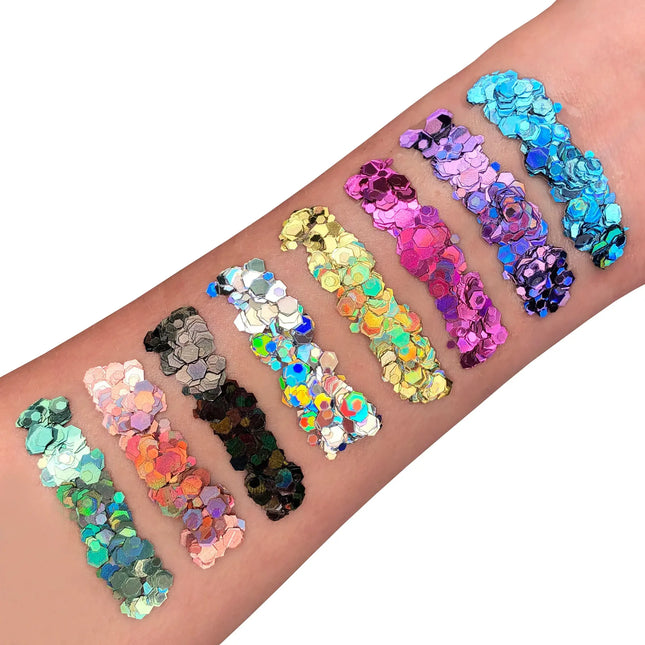 Moon Glitter Holografinen Chunky Glitter Gel Vihreä 12ml