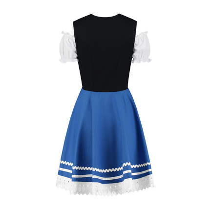Oktoberfest Dirndl Mekko Oktoberfest Sininen Valkoinen Hyvät 2 kappaletta