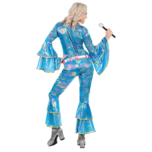 Disco 70S Jumpsuit Sininen Hyvät naiset