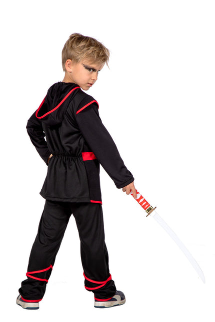 Ninja puku punainen musta poika