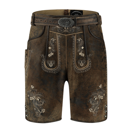 Lederhose ruskea miesten lyhyt Vintage