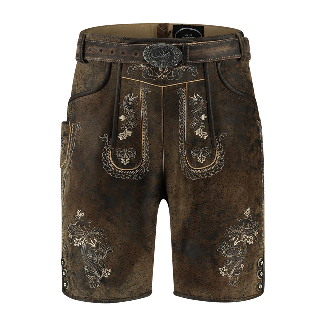 Lederhose ruskea miesten lyhyt Vintage