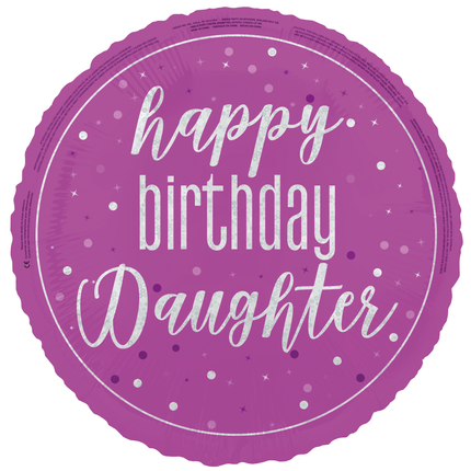 Hyvää syntymäpäivää helium ilmapallo tyhjä tytär 45cm