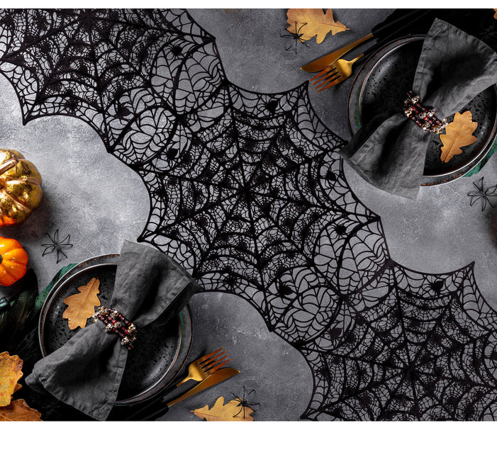 Halloween pöytäjuoksija Spider's Web 1.36m