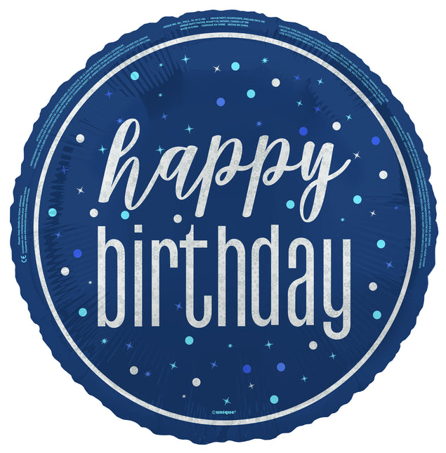 Hyvää syntymäpäivää helium ilmapallo sininen tyhjä 45cm
