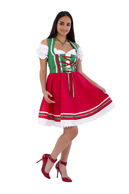 Oktoberfest Dirndl Mekko Oktoberfest Punainen Vihreä Hyvät 2 kpl