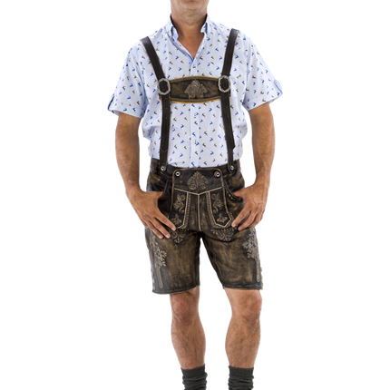 Lederhose Brown Miesten lyhyt antiikkinen