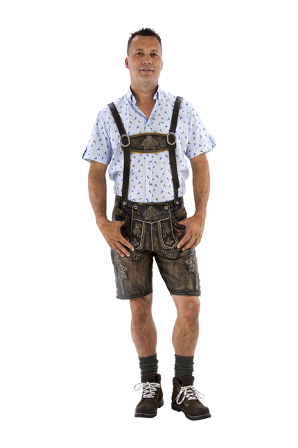 Lederhose Brown Miesten lyhyt antiikkinen