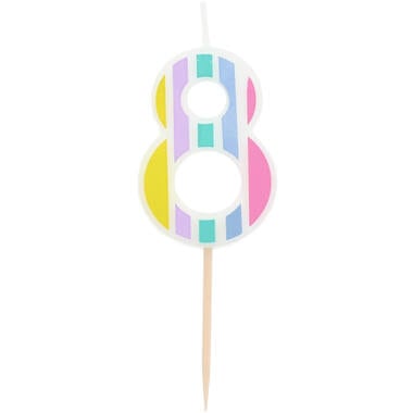 Kynttilä Pastel Figure 8 monivärinen
