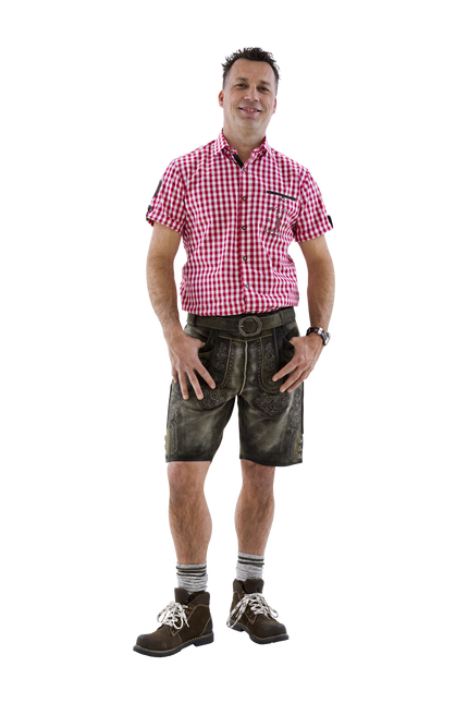 Punainen valkoinen pusero Miesten lyhythihainen perinteinen ruudullinen pusero