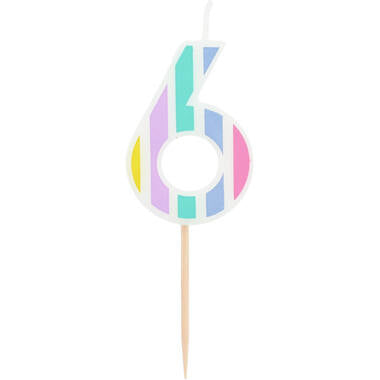 Kynttilä Pastellihahmo 6 Monivärinen