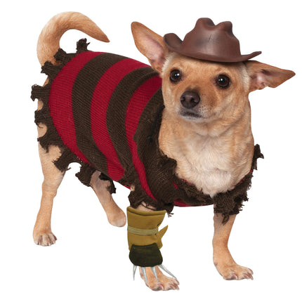 Halloween koiran puku Freddy Krueger