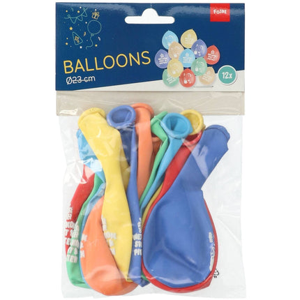 Värilliset Sinterklaas ilmapallot 23cm 12kpl
