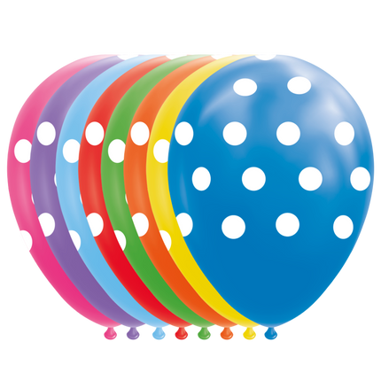 Värilliset ilmapallot Dots 30.5cm 8kpl
