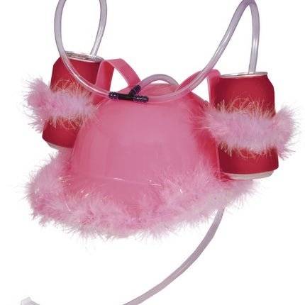 Juomakypärä Vaaleanpunaiset höyhenet