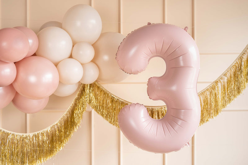 3 vuoden kuva ilmapallo vaaleanpunainen tyhjä 72cm