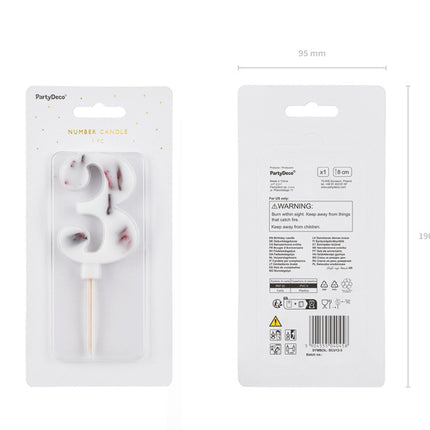 3 vuoden kynttilän terälehdet 8cm