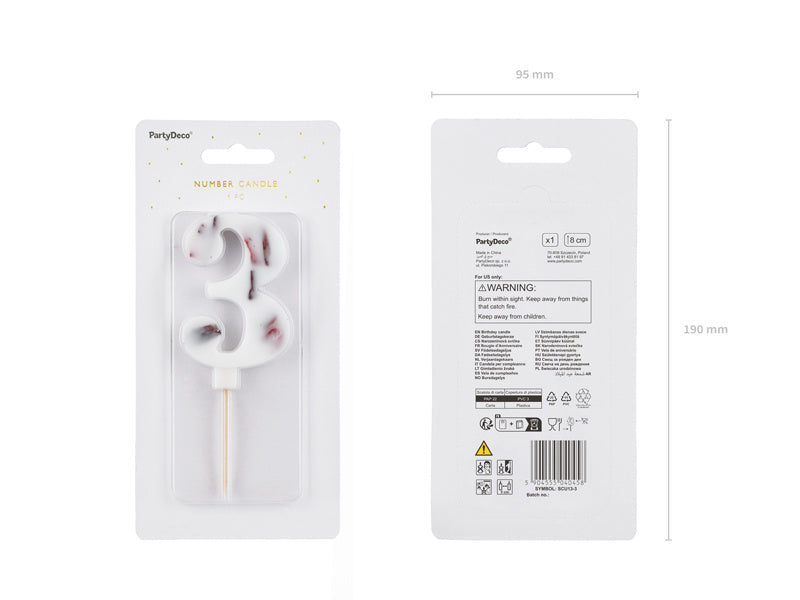 3 vuoden kynttilän terälehdet 8cm