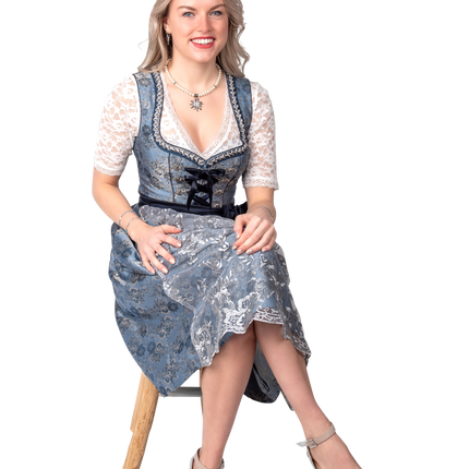Sininen Hopea Dirndl Mekko Oktoberfest Hyvät 2 kpl