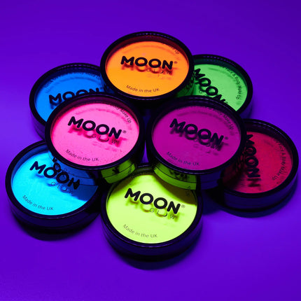 Moon Glow Neon UV Pro kasvomaali Cake Pots Valkoinen 36g