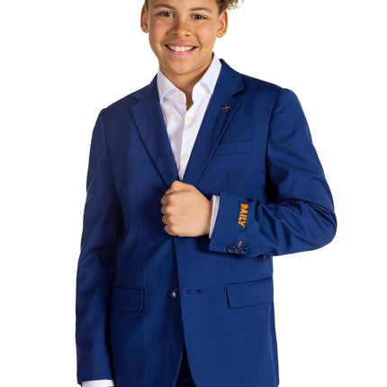 Tummansininen päivittäinen puku poika teini OppoSuits